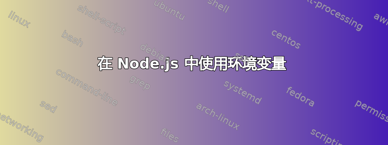 在 Node.js 中使用环境变量