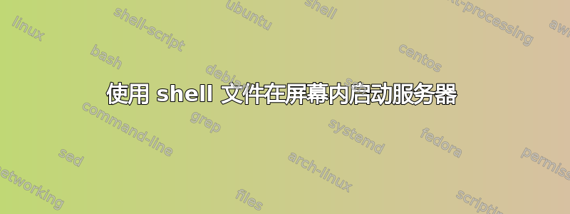 使用 shell 文件在屏幕内启动服务器