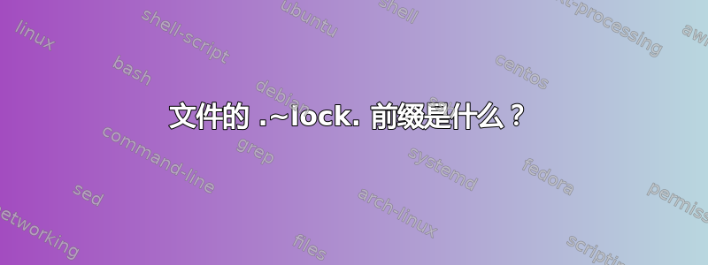 文件的 .~lock. 前缀是什么？