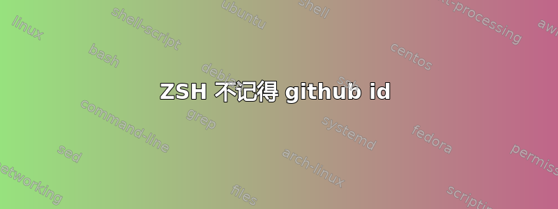 ZSH 不记得 github id