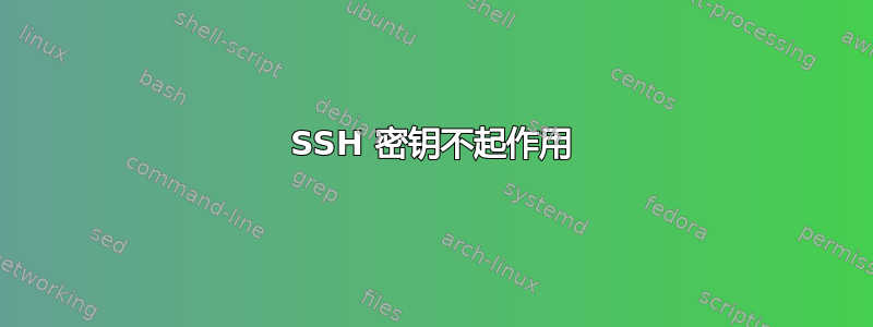 SSH 密钥不起作用