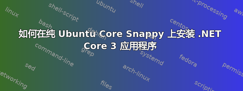 如何在纯 Ubuntu Core Snappy 上安装 .NET Core 3 应用程序