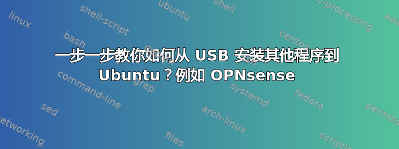 一步一步教你如何从 USB 安装其他程序到 Ubuntu？例如 OPNsense