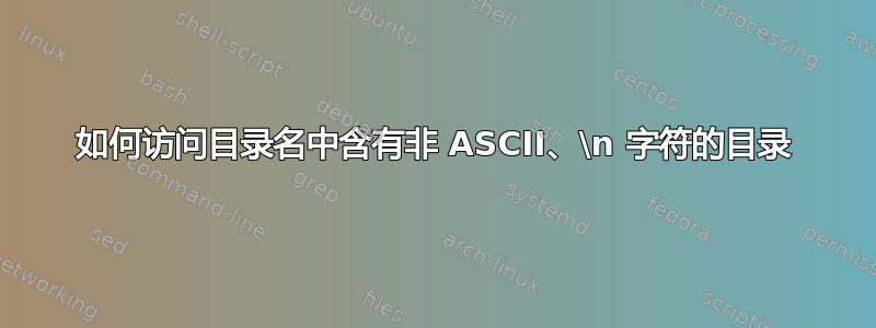 如何访问目录名中含有非 ASCII、\n 字符的目录