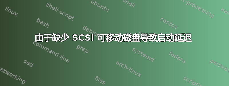 由于缺少 SCSI 可移动磁盘导致启动延迟