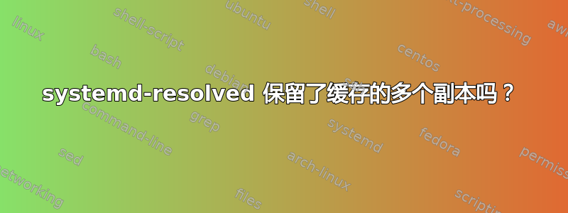 systemd-resolved 保留了缓存的多个副本吗？