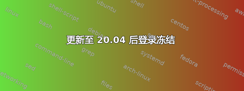 更新至 20.04 后登录冻结