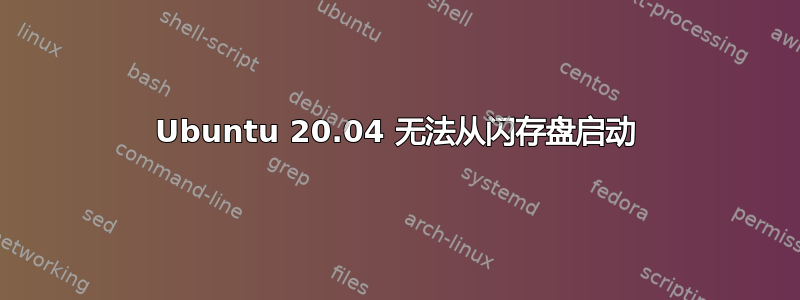 Ubuntu 20.04 无法从闪存盘启动