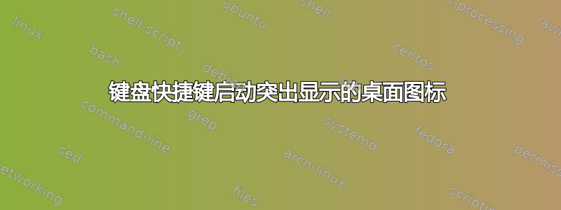 键盘快捷键启动突出显示的桌面图标