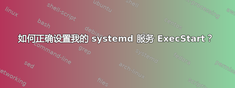 如何正确设置我的 systemd 服务 ExecStart？