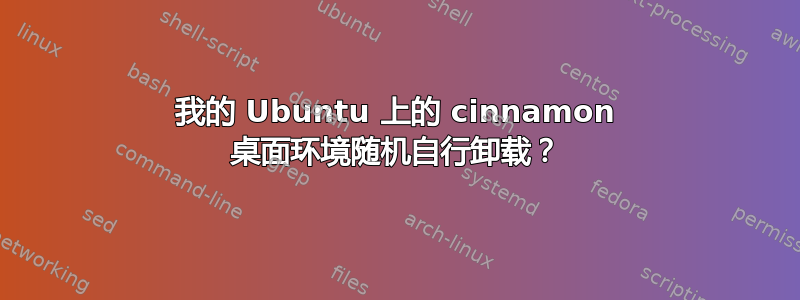 我的 Ubuntu 上的 cinnamon 桌面环境随机自行卸载？