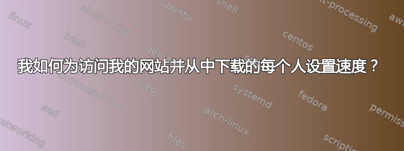 我如何为访问我的网站并从中下载的每个人设置速度？