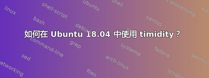 如何在 Ubuntu 18.04 中使用 timidity？