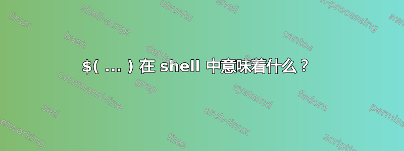 $( ... ) 在 shell 中意味着什么？ 