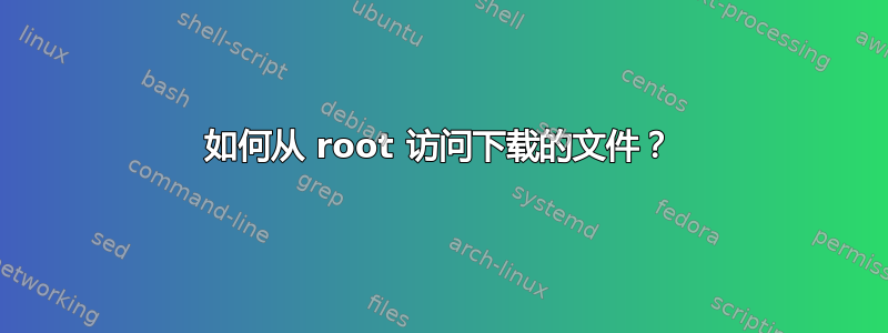 如何从 root 访问下载的文件？