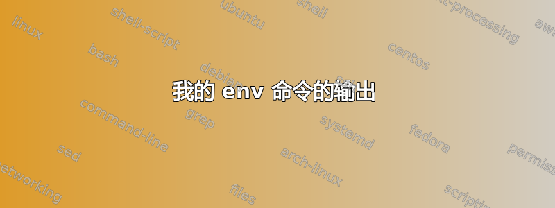 我的 env 命令的输出