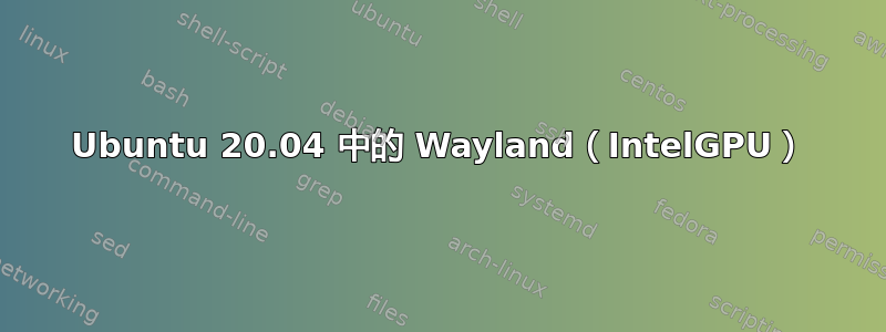 Ubuntu 20.04 中的 Wayland（IntelGPU）