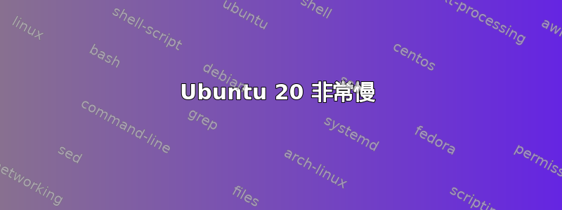 Ubuntu 20 非常慢