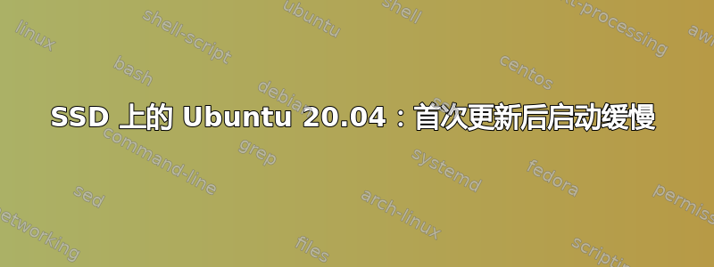 SSD 上的 Ubuntu 20.04：首次更新后启动缓慢