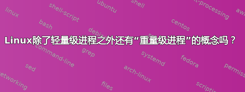 Linux除了轻量级进程之外还有“重量级进程”的概念吗？