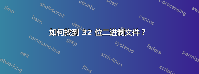 如何找到 32 位二进制文​​件？