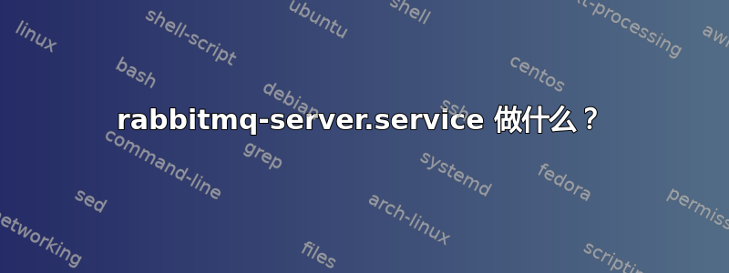 rabbitmq-server.service 做什么？