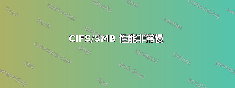 CIFS/SMB 性能非常慢