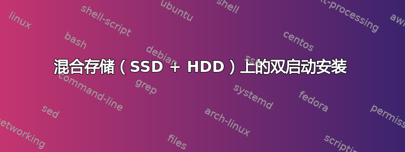 混合存储（SSD + HDD）上的双启动安装