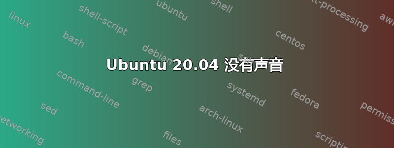 Ubuntu 20.04 没有声音