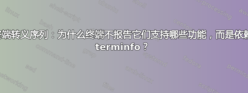 终端转义序列：为什么终端不报告它们支持哪些功能，而是依赖 terminfo？