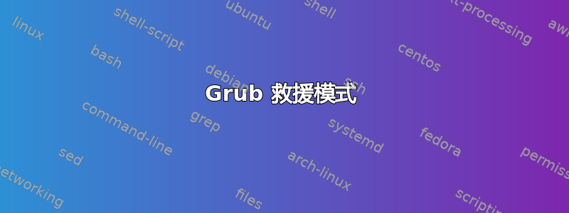 Grub 救援模式