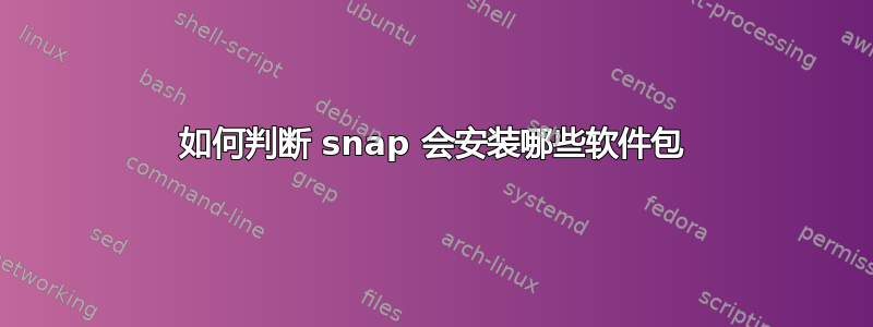 如何判断 snap 会安装哪些软件包