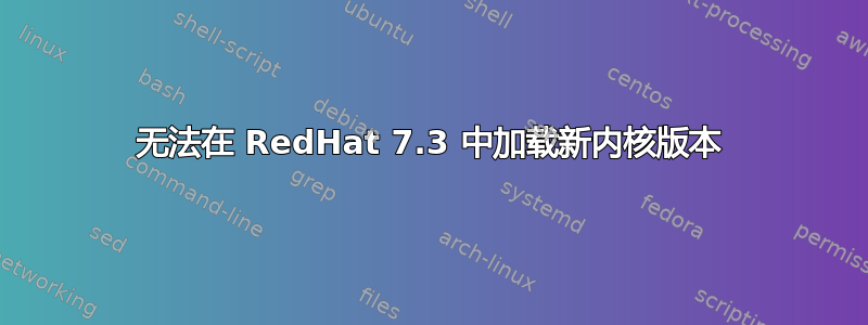 无法在 RedHat 7.3 中加载新内核版本