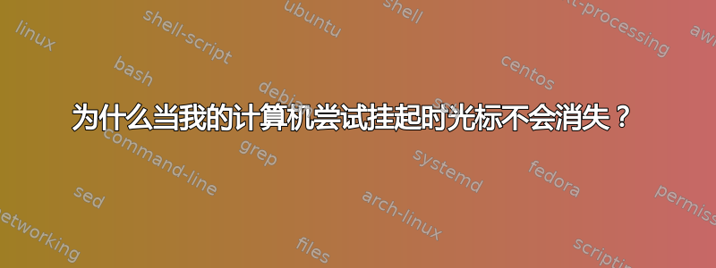 为什么当我的计算机尝试挂起时光标不会消失？