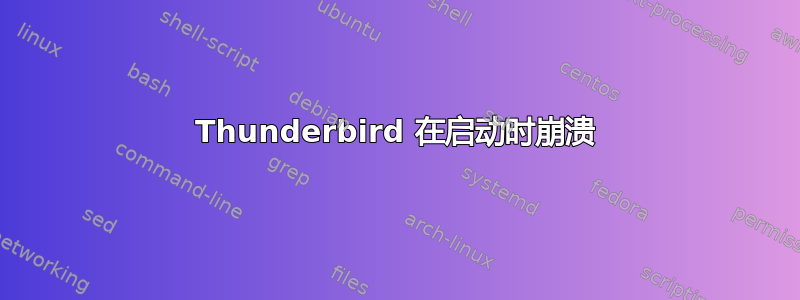 Thunderbird 在启动时崩溃