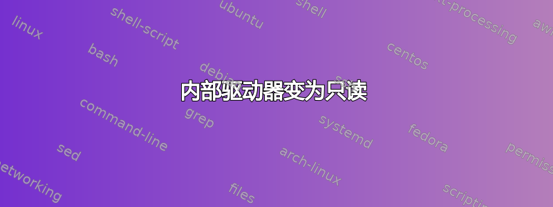 内部驱动器变为只读