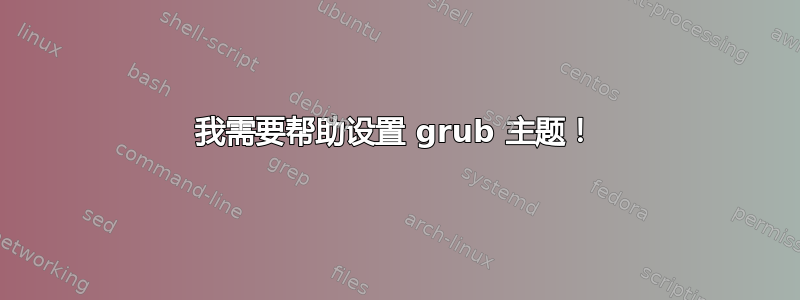 我需要帮助设置 grub 主题！