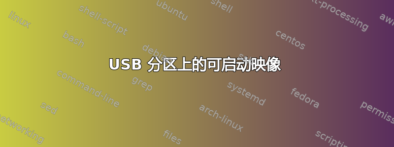 USB 分区上的可启动映像