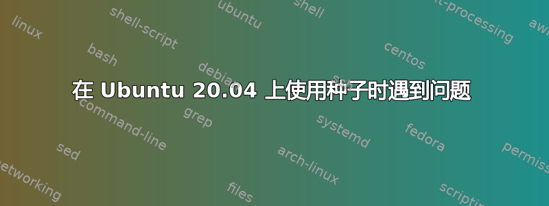 在 Ubuntu 20.04 上使用种子时遇到问题