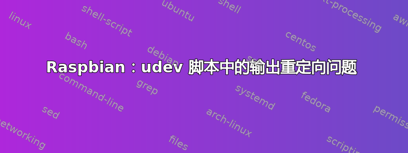 Raspbian：udev 脚本中的输出重定向问题