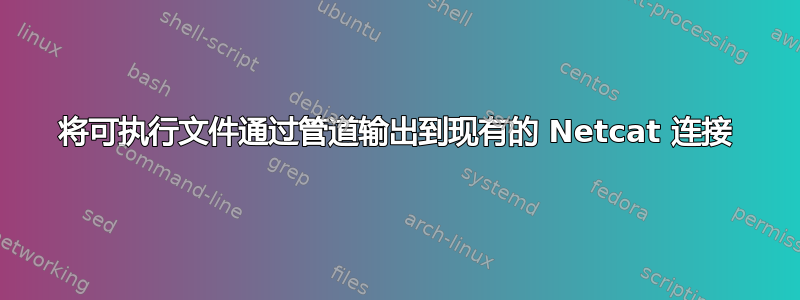 将可执行文件通过管道输出到现有的 Netcat 连接