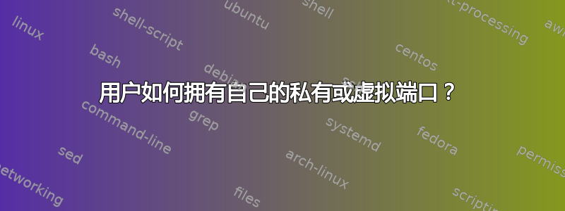 用户如何拥有自己的私有或虚拟端口？