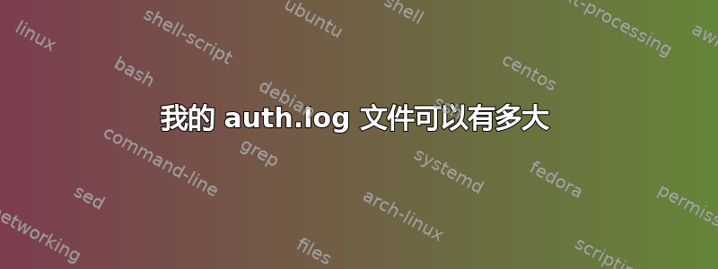 我的 auth.log 文件可以有多大