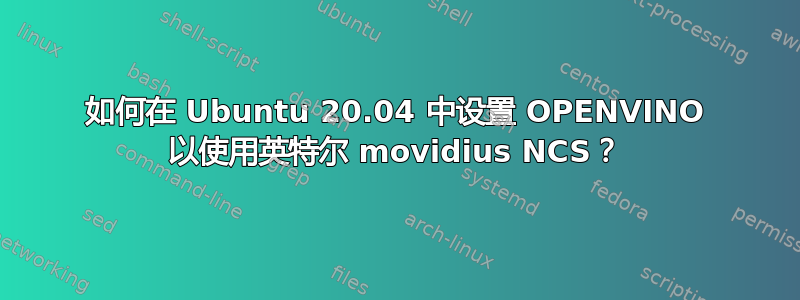 如何在 Ubuntu 20.04 中设置 OPENVINO 以使用英特尔 movidius NCS？