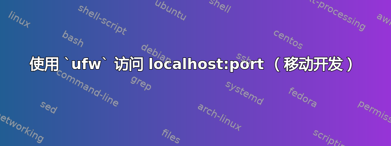 使用 `ufw` 访问 localhost:port （移动开发）