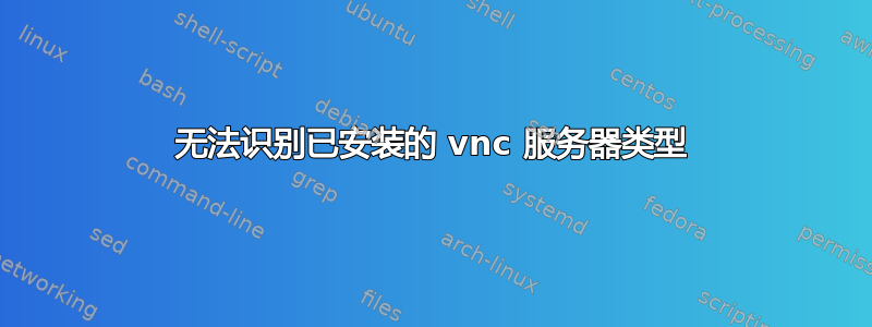 无法识别已安装的 vnc 服务器类型