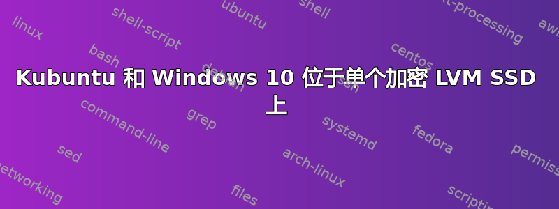 Kubuntu 和 Windows 10 位于单个加密 LVM SSD 上