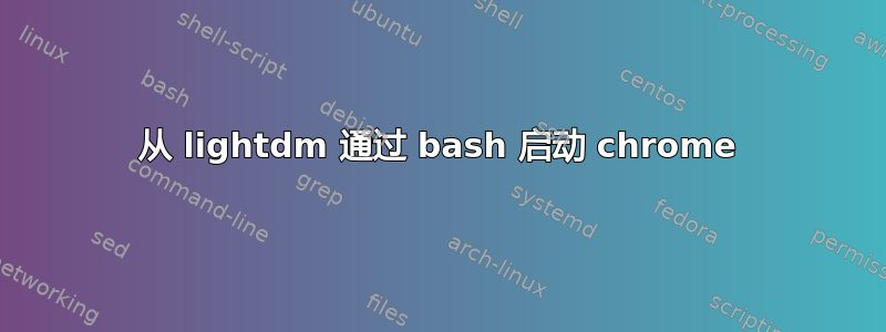 从 lightdm 通过 bash 启动 chrome