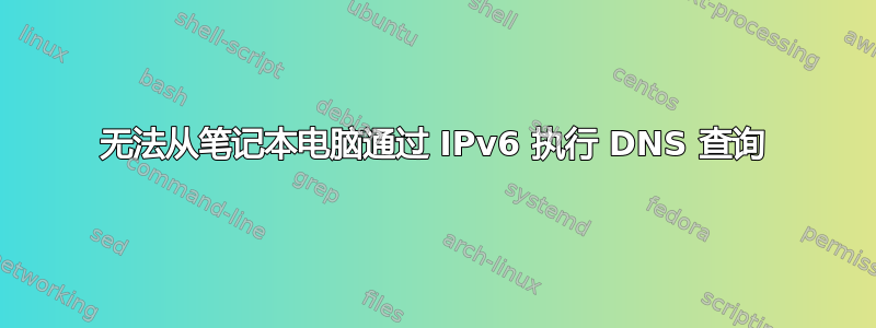 无法从笔记本电脑通过 IPv6 执行 DNS 查询