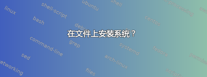 在文件上安装系统？